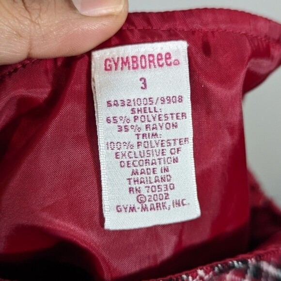 Gymboree Girls Dress Size 3 Holiday Red Plaid Sleeveless (see measurements) - Picture 5 of 5